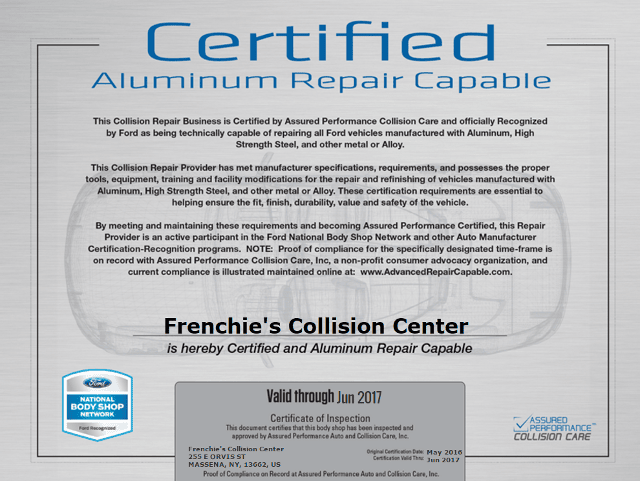 Frenchies Certified AluminumCare